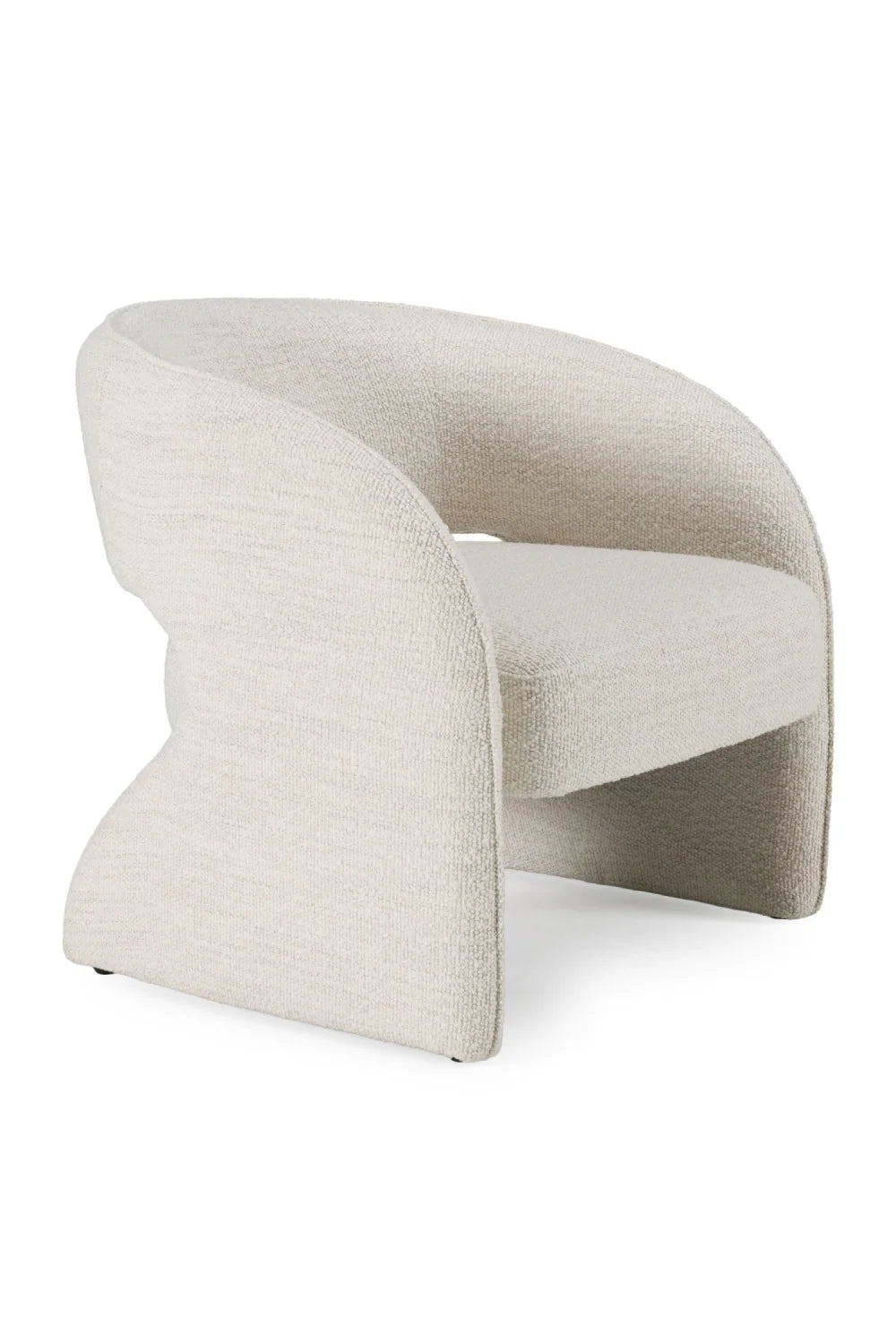 Luxury Beige Fabric Accent Chair Modern Italian Style for Villa