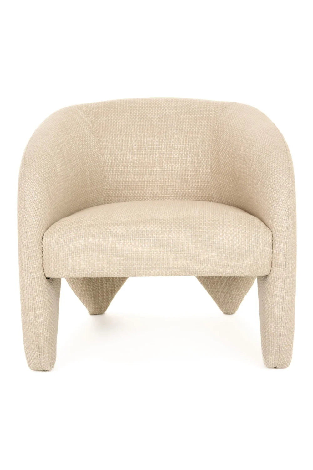 Luxury Beige Fabric Accent Chair Modern Italian Style for Villa