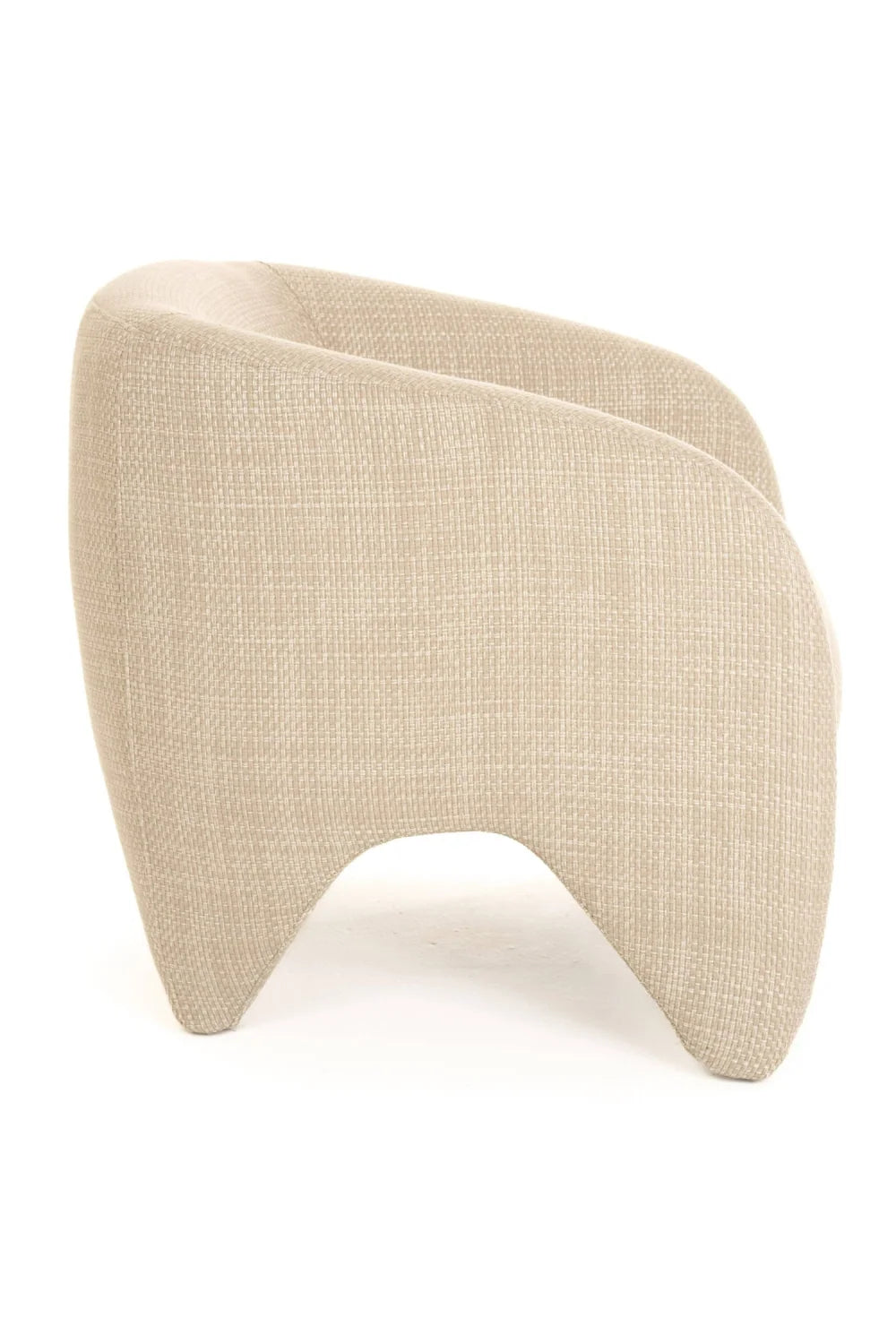 Luxury Beige Fabric Accent Chair Modern Italian Style for Villa
