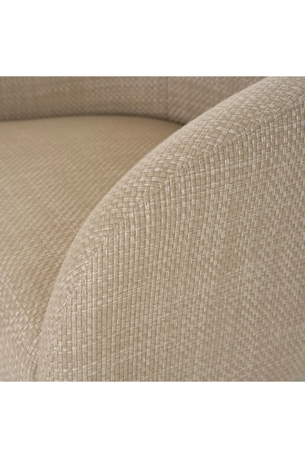 Luxury Beige Fabric Accent Chair Modern Italian Style for Villa