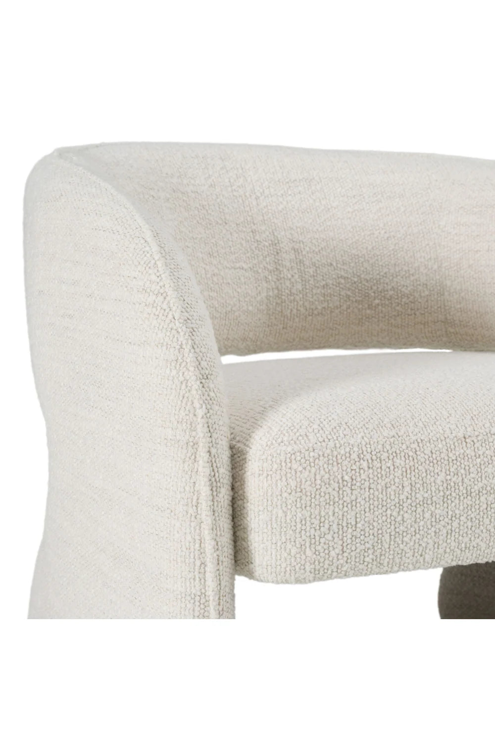 Luxury Beige Fabric Accent Chair Modern Italian Style for Villa