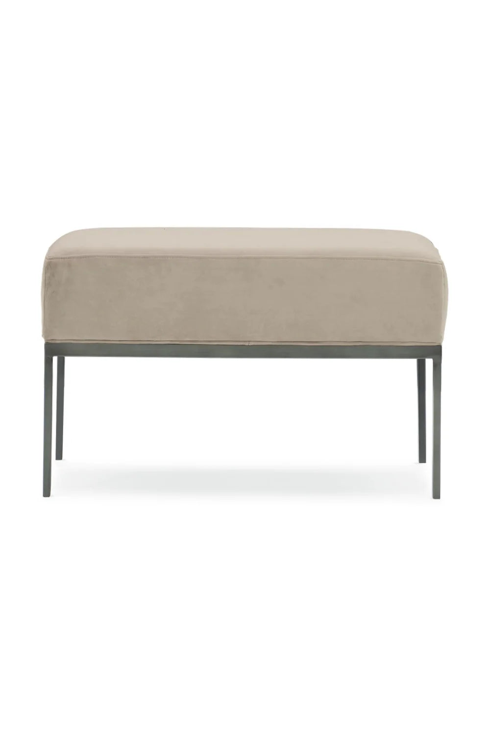 Luxury Beige Fabric Bench European Style for Villa