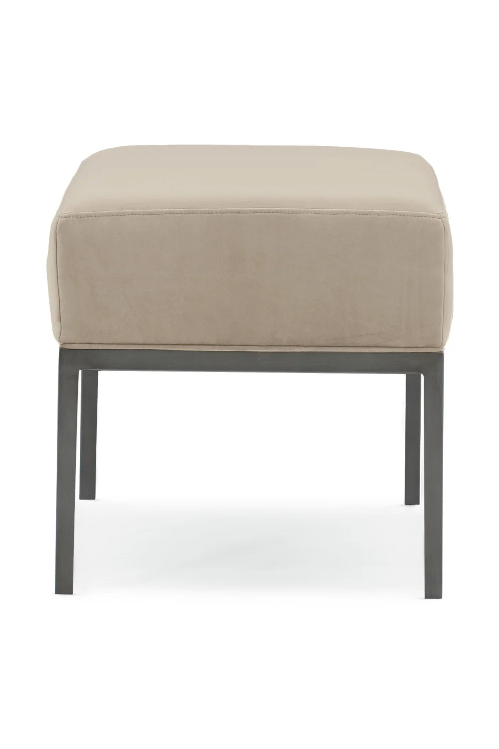 Luxury Beige Fabric Bench European Style for Villa