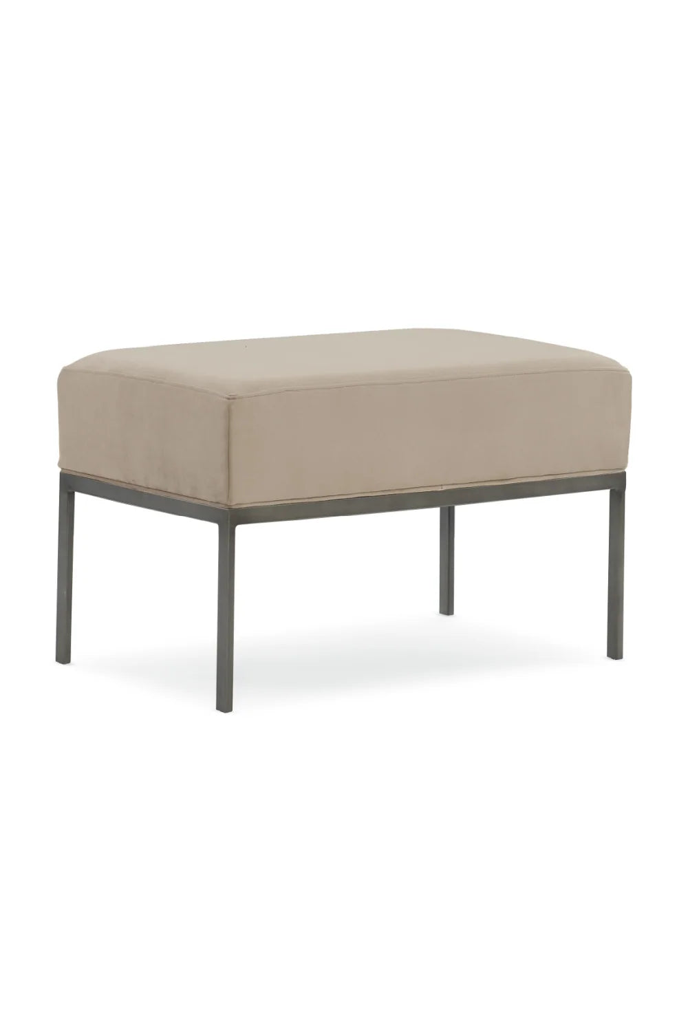 Luxury Beige Fabric Bench European Style for Villa