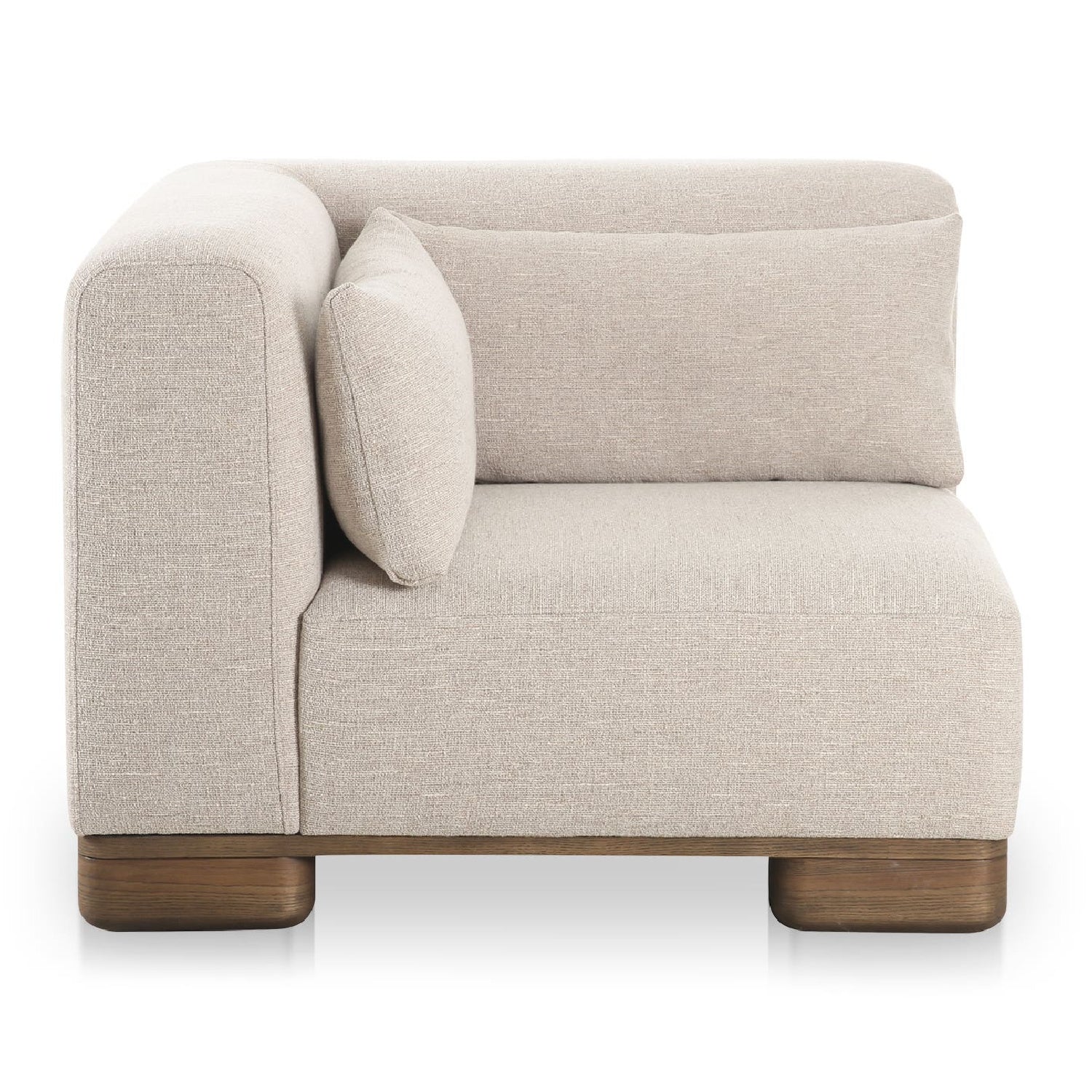 Luxury Beige Fabric Corner Chair Modern Italian Style for Villa