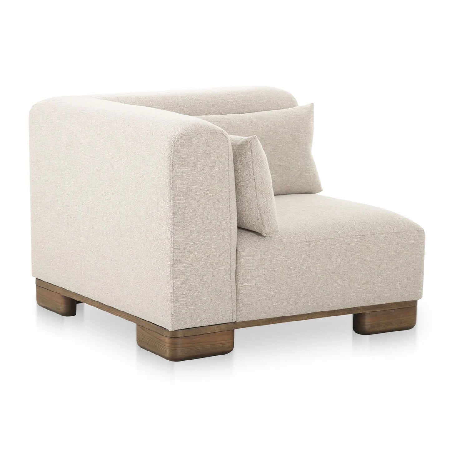 Luxury Beige Fabric Corner Chair Modern Italian Style for Villa