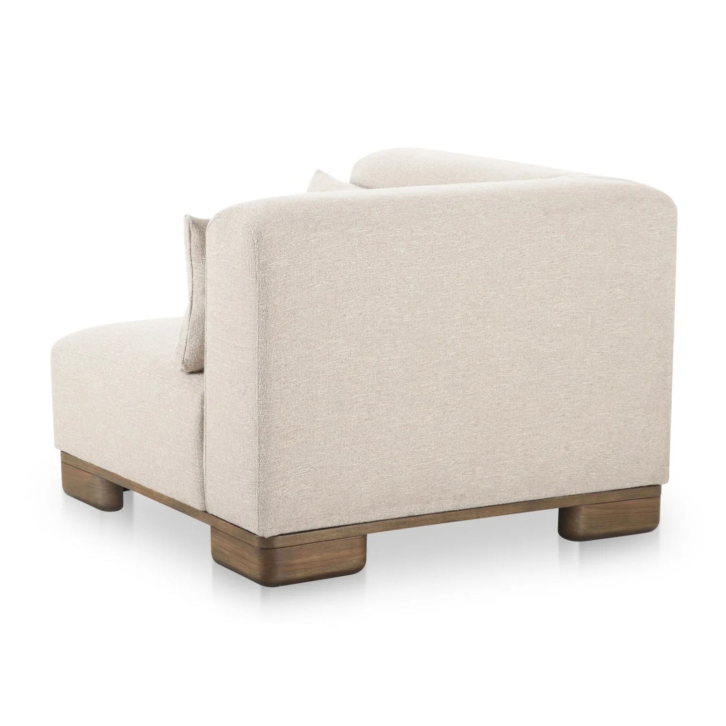 Luxury Beige Fabric Corner Chair Modern Italian Style for Villa
