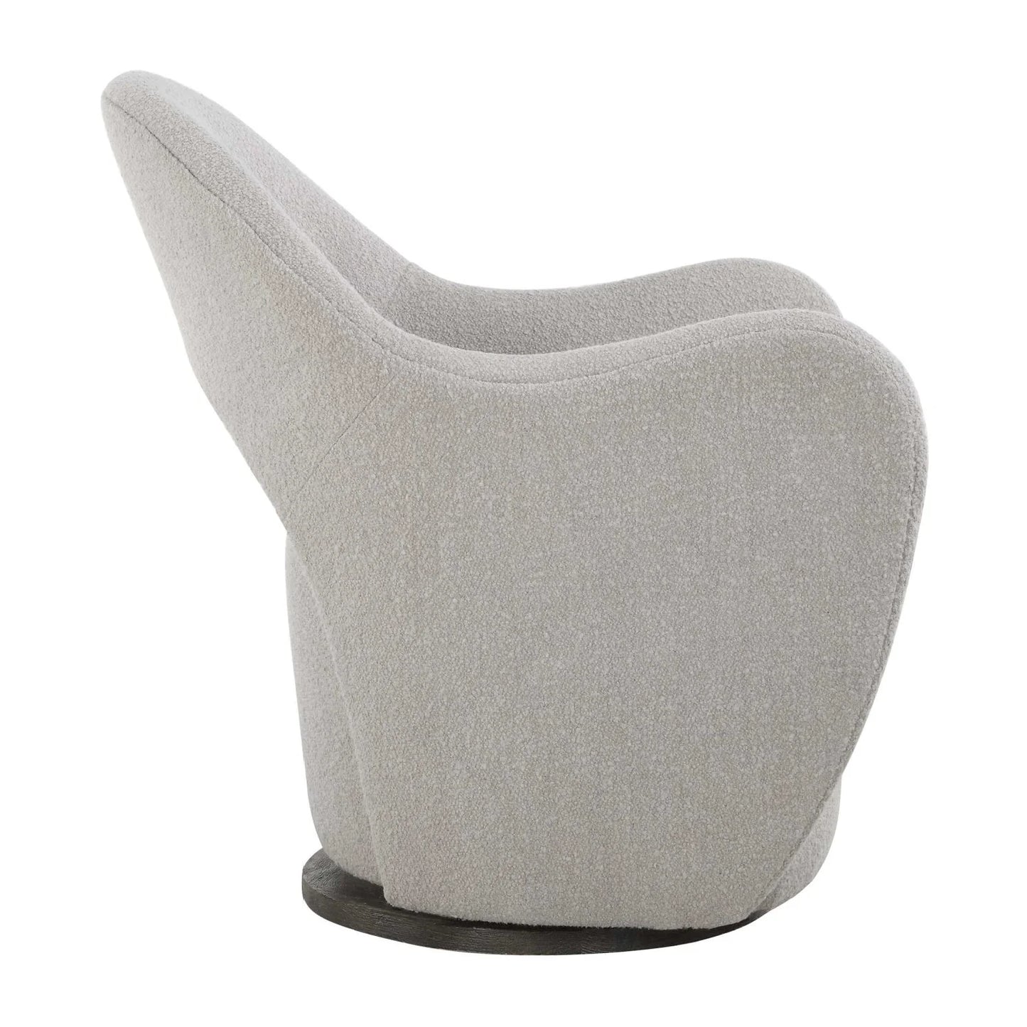 Luxury Beige Fabric Cutout Swivel Chair Modern Italian Style for Villa