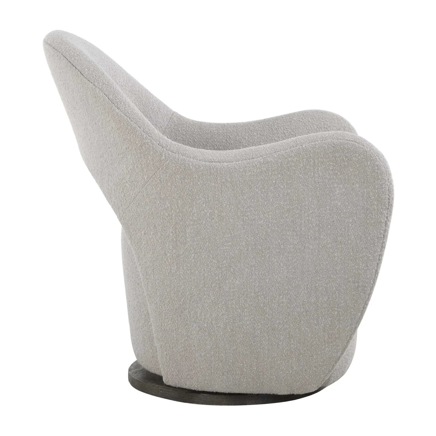 Luxury Beige Fabric Cutout Swivel Chair Modern Italian Style for Villa