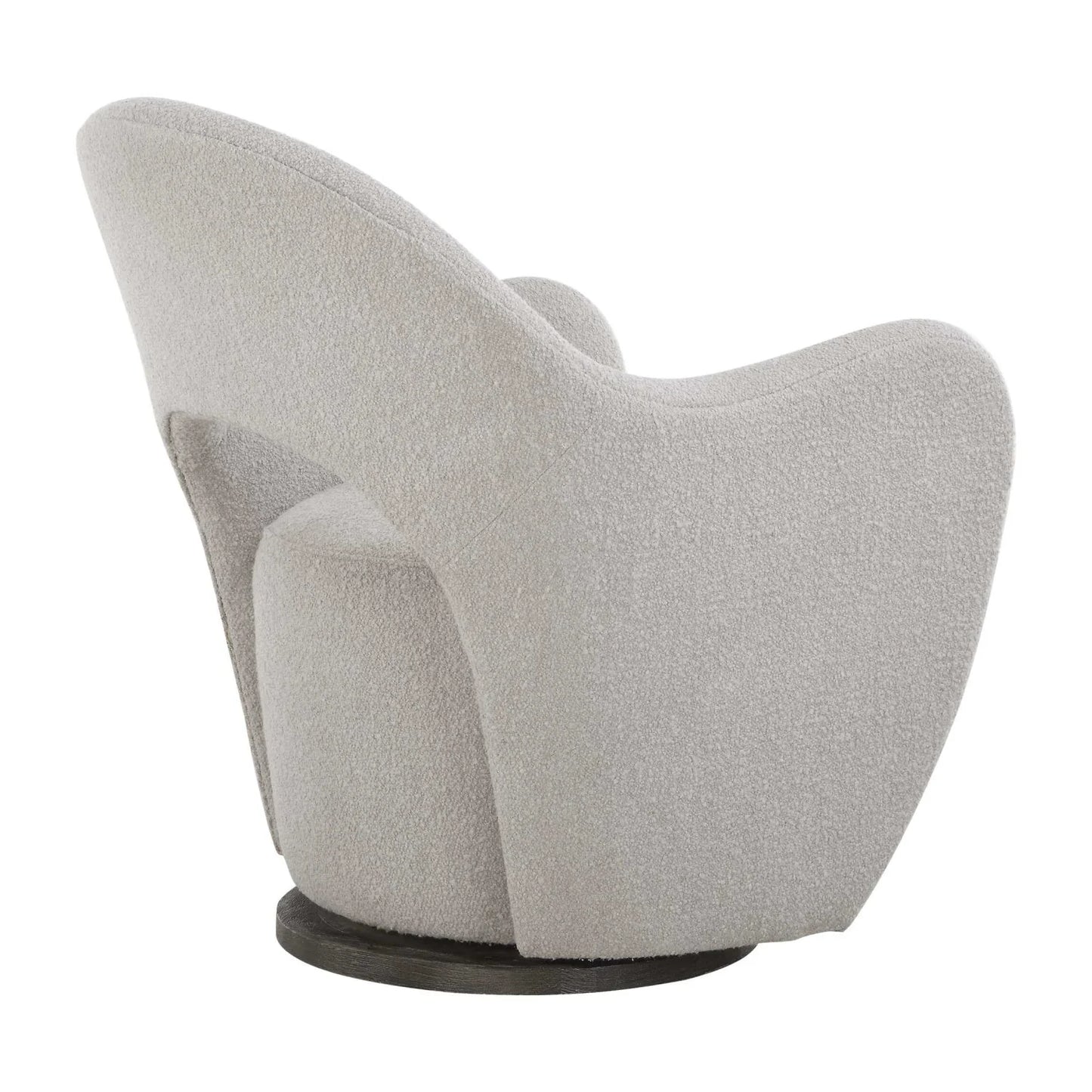 Luxury Beige Fabric Cutout Swivel Chair Modern Italian Style for Villa