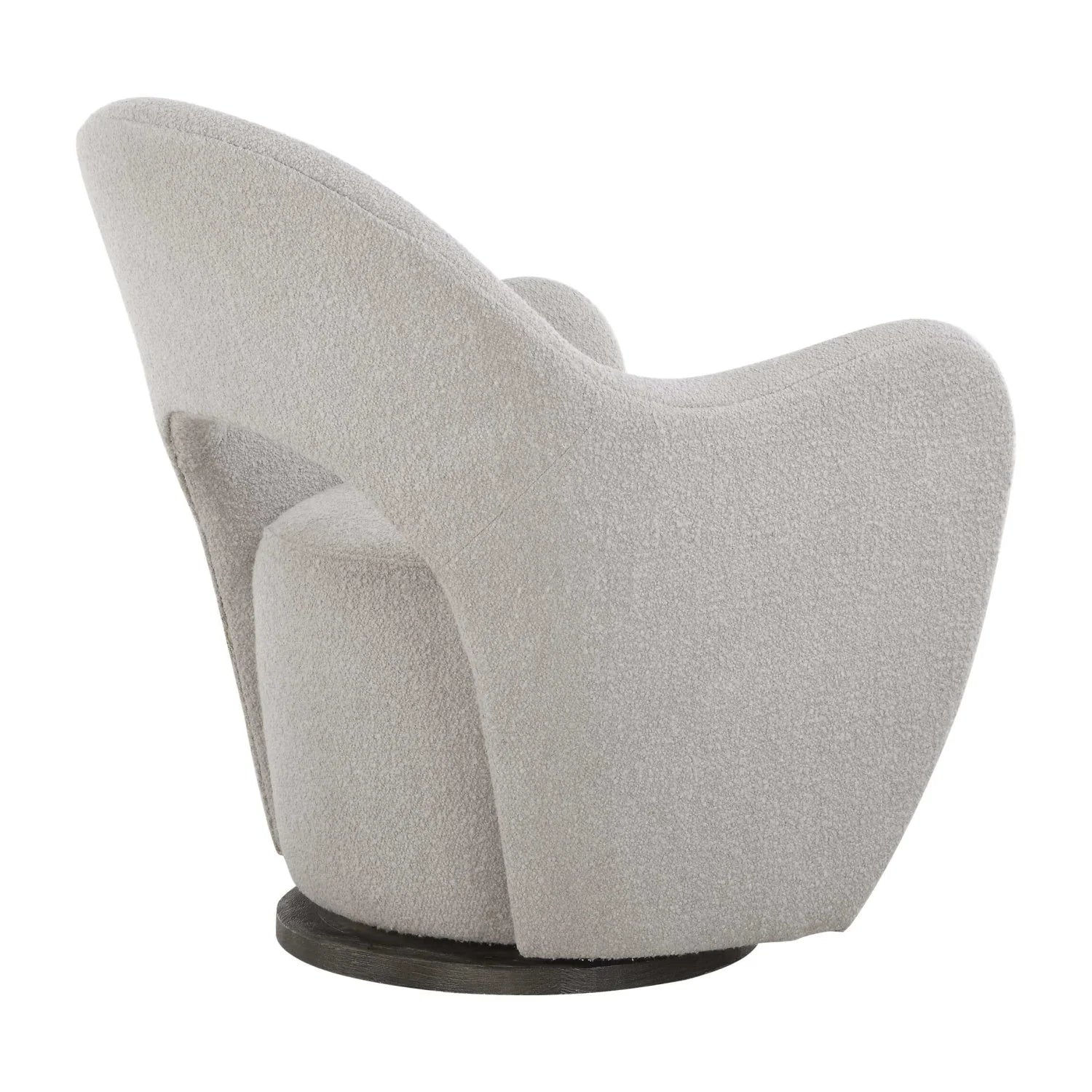Luxury Beige Fabric Cutout Swivel Chair Modern Italian Style for Villa