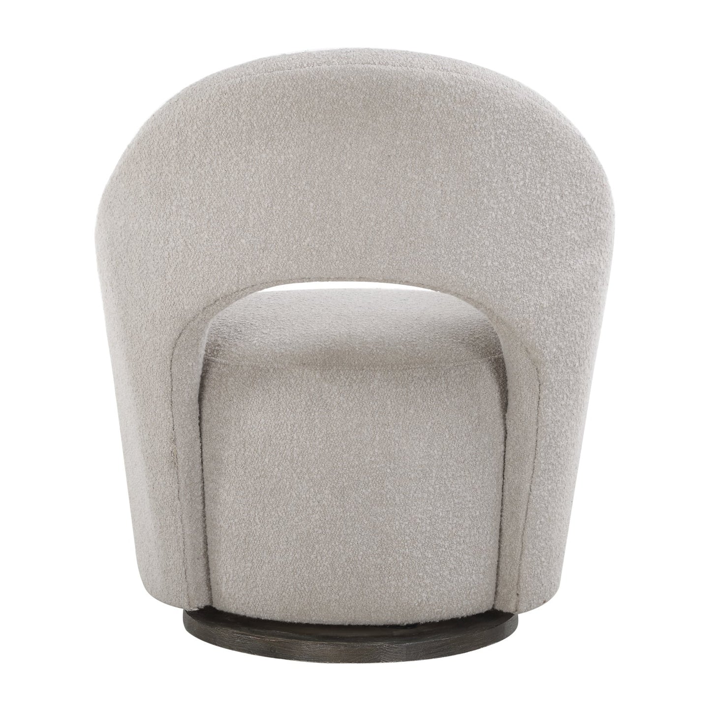Luxury Beige Fabric Cutout Swivel Chair Modern Italian Style for Villa