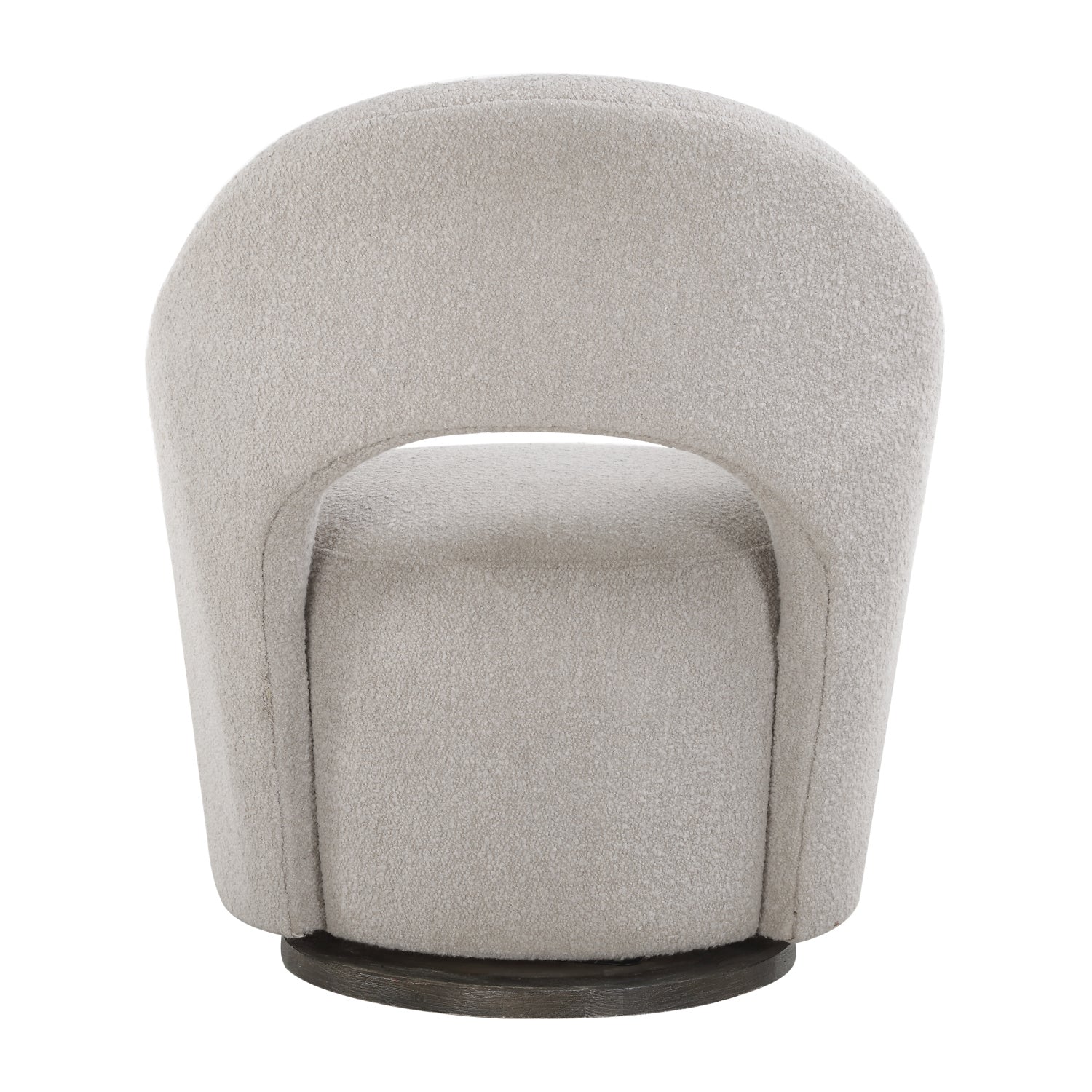 Luxury Beige Fabric Cutout Swivel Chair Modern Italian Style for Villa