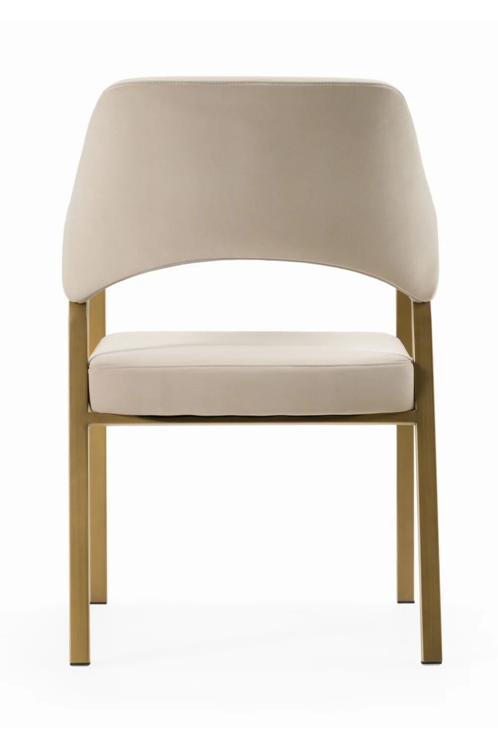 Luxury Beige Fabric Dining Armchair European Style for Villa