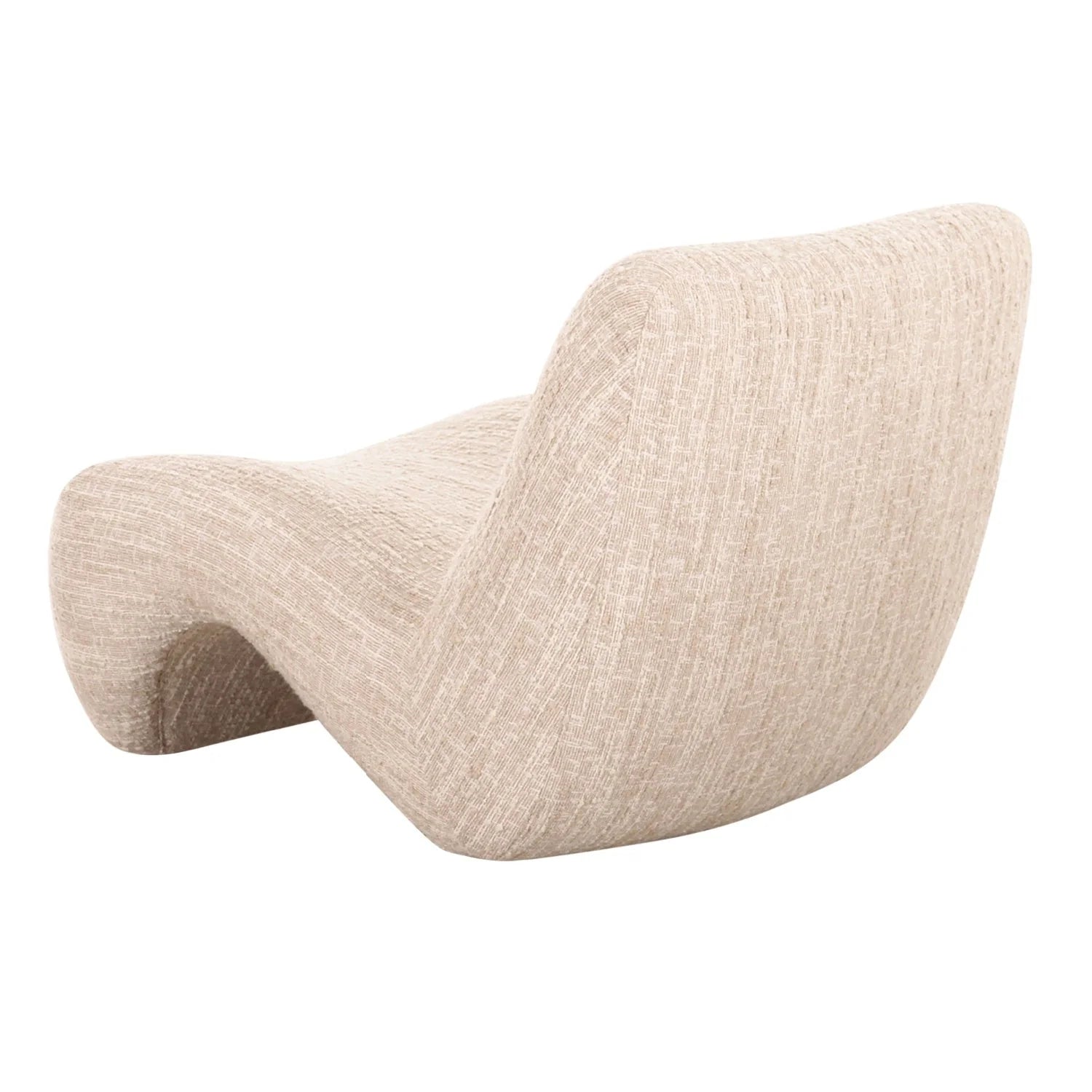 Luxury Beige Fabric Flowy Accent Chair Modern Italian Style for Villa