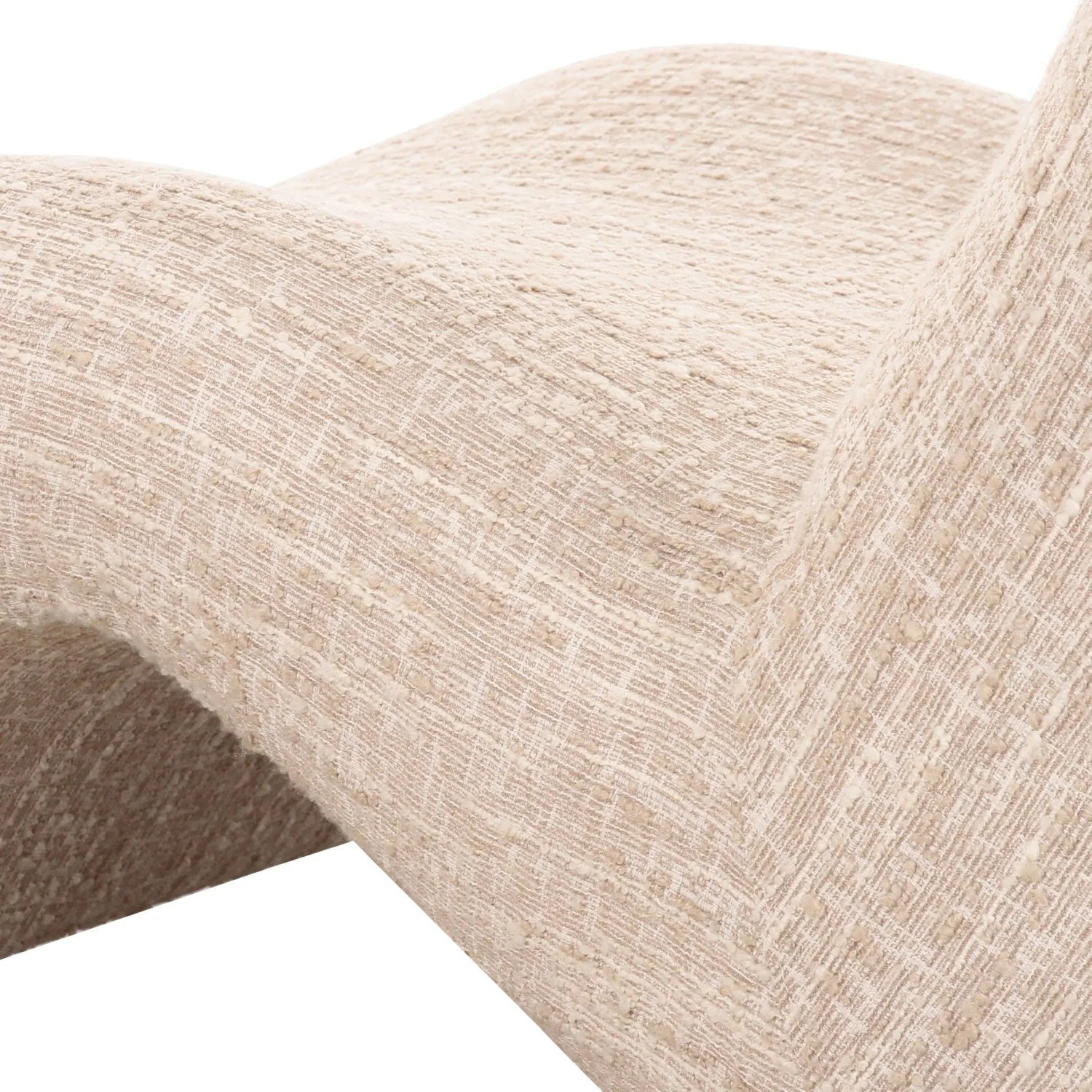Luxury Beige Fabric Flowy Accent Chair Modern Italian Style for Villa