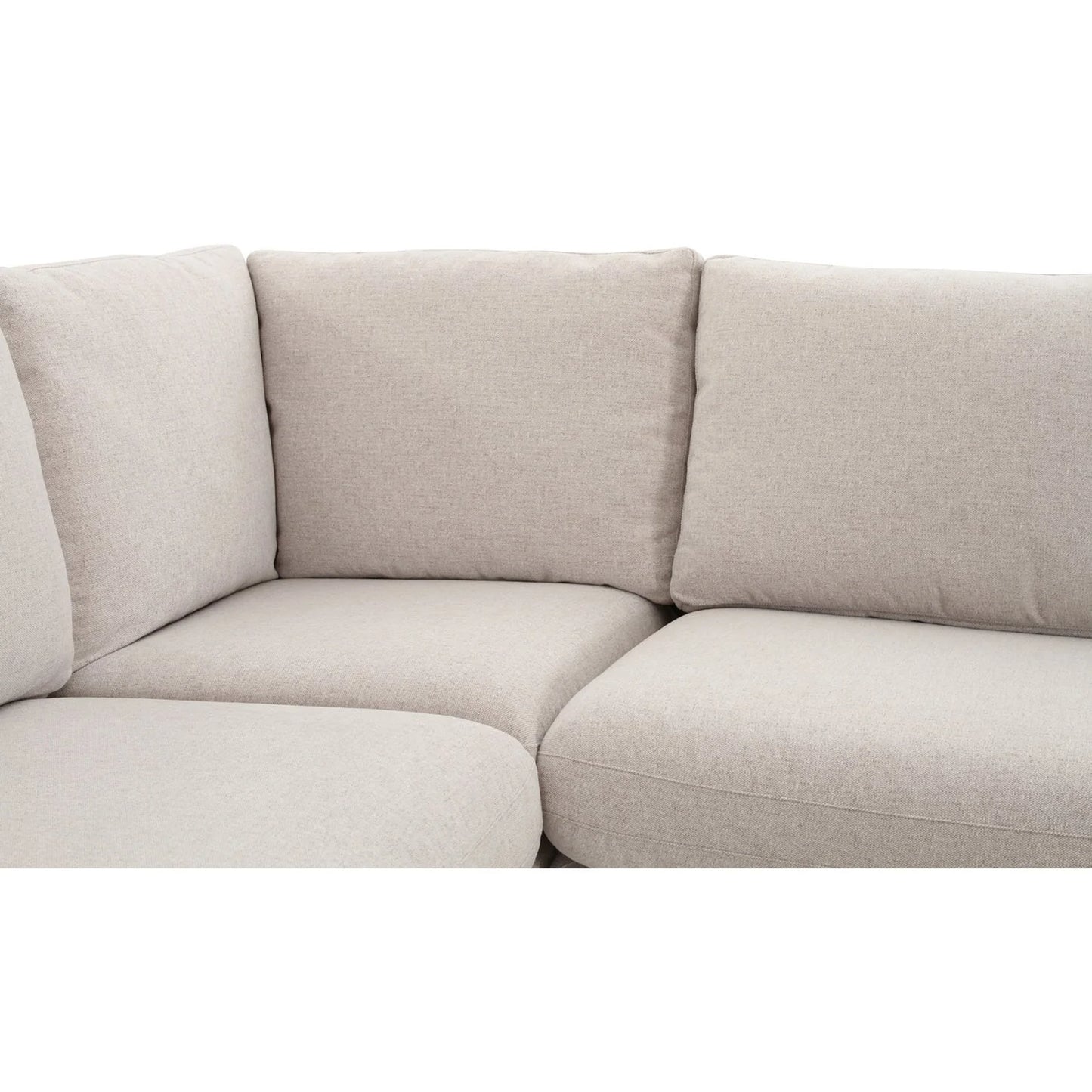Luxury Beige Fabric L-Shaped Dining Banquette Modern Italian Style for Villa
