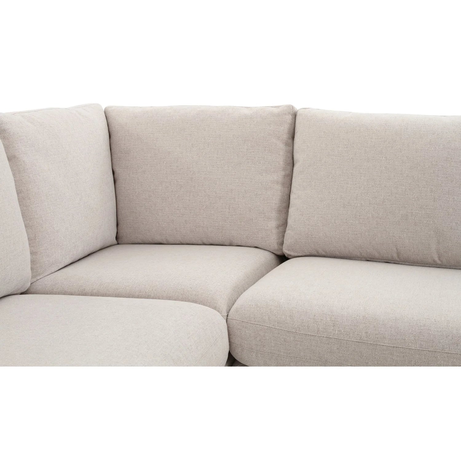 Luxury Beige Fabric L-Shaped Dining Banquette Modern Italian Style for Villa