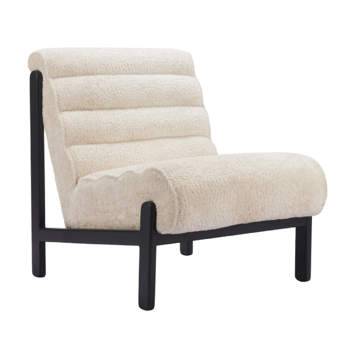 Luxury Beige Fabric Lounge Chair Modern Italian Style for Villa