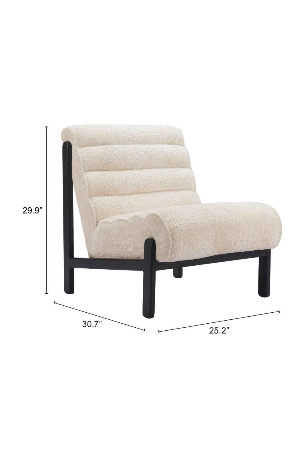 Luxury Beige Fabric Lounge Chair Modern Italian Style for Villa