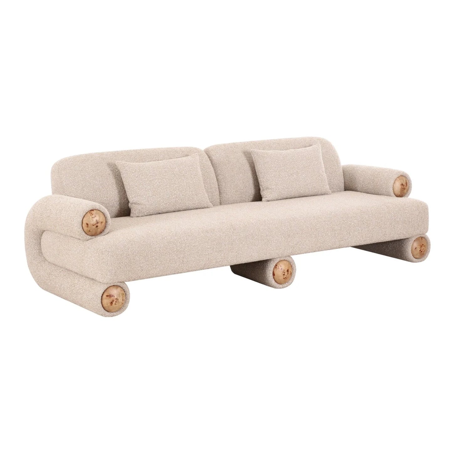 Luxury Beige Fabric Sofa Modern Italian Style for Villa