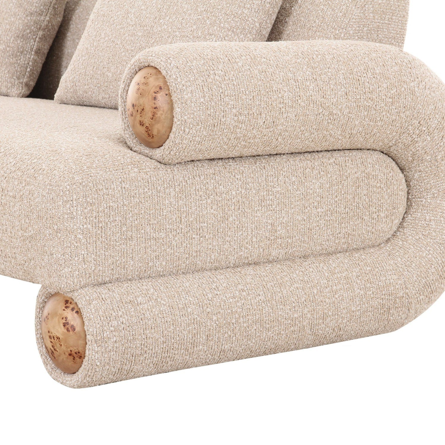 Luxury Beige Fabric Sofa Modern Italian Style for Villa