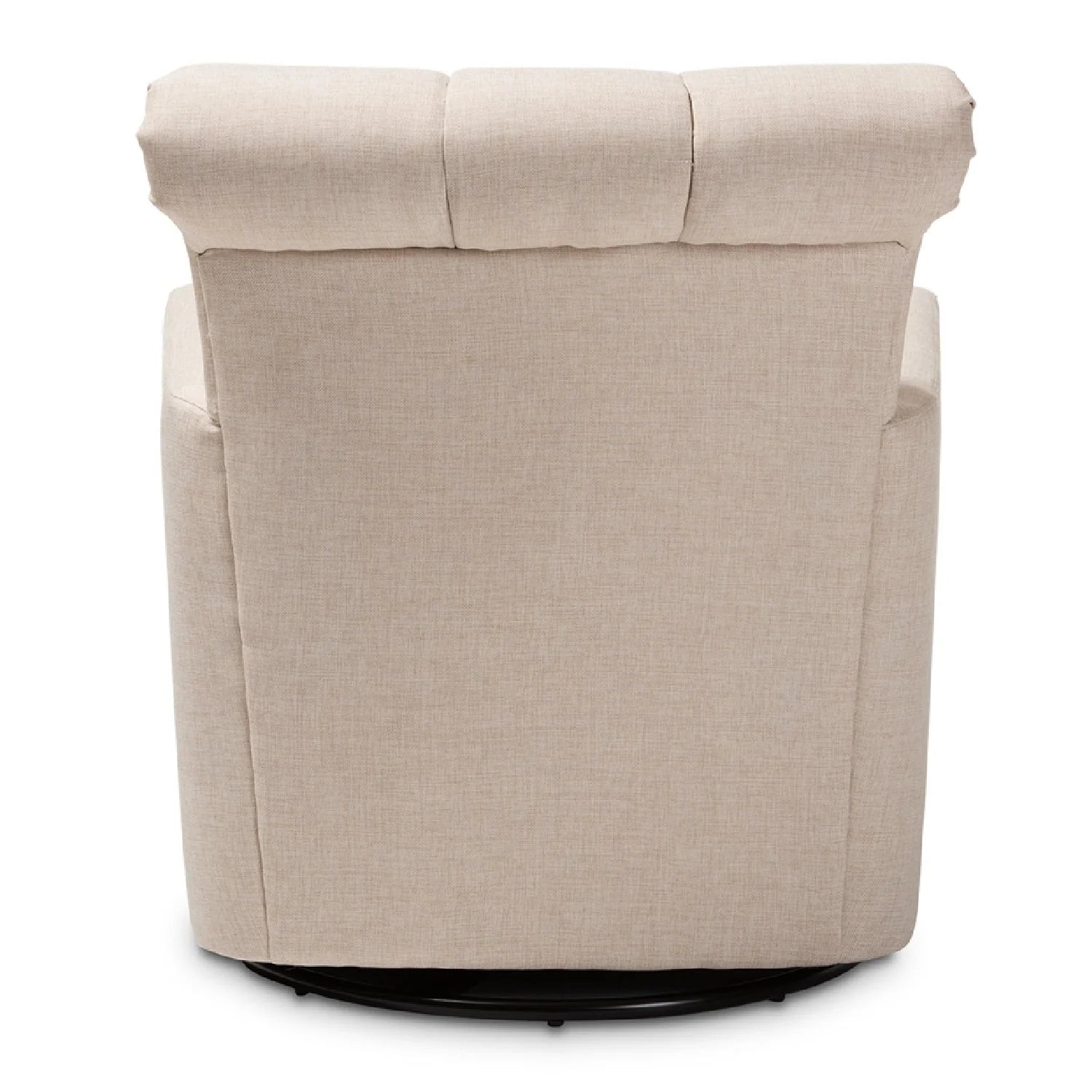Luxury Beige Fabric Swivel Chair European Style for Villa