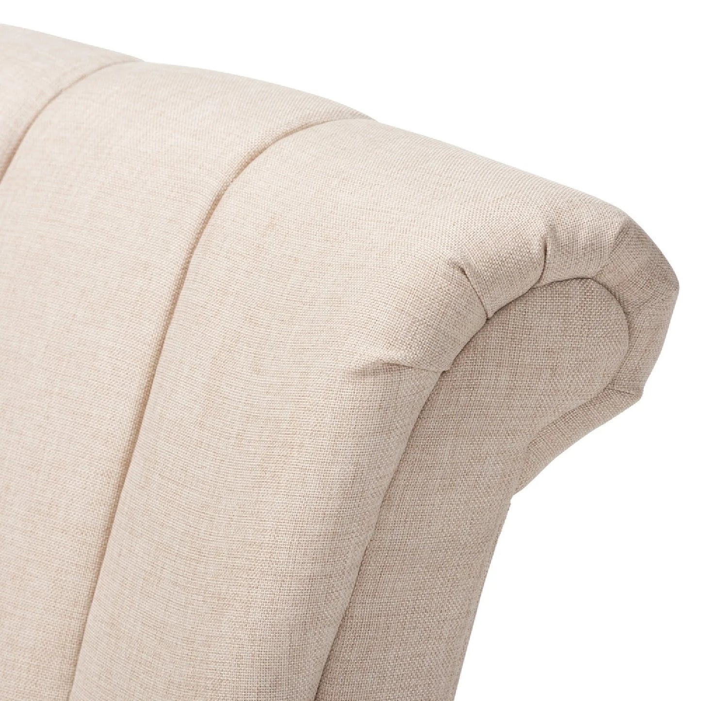 Luxury Beige Fabric Swivel Chair European Style for Villa