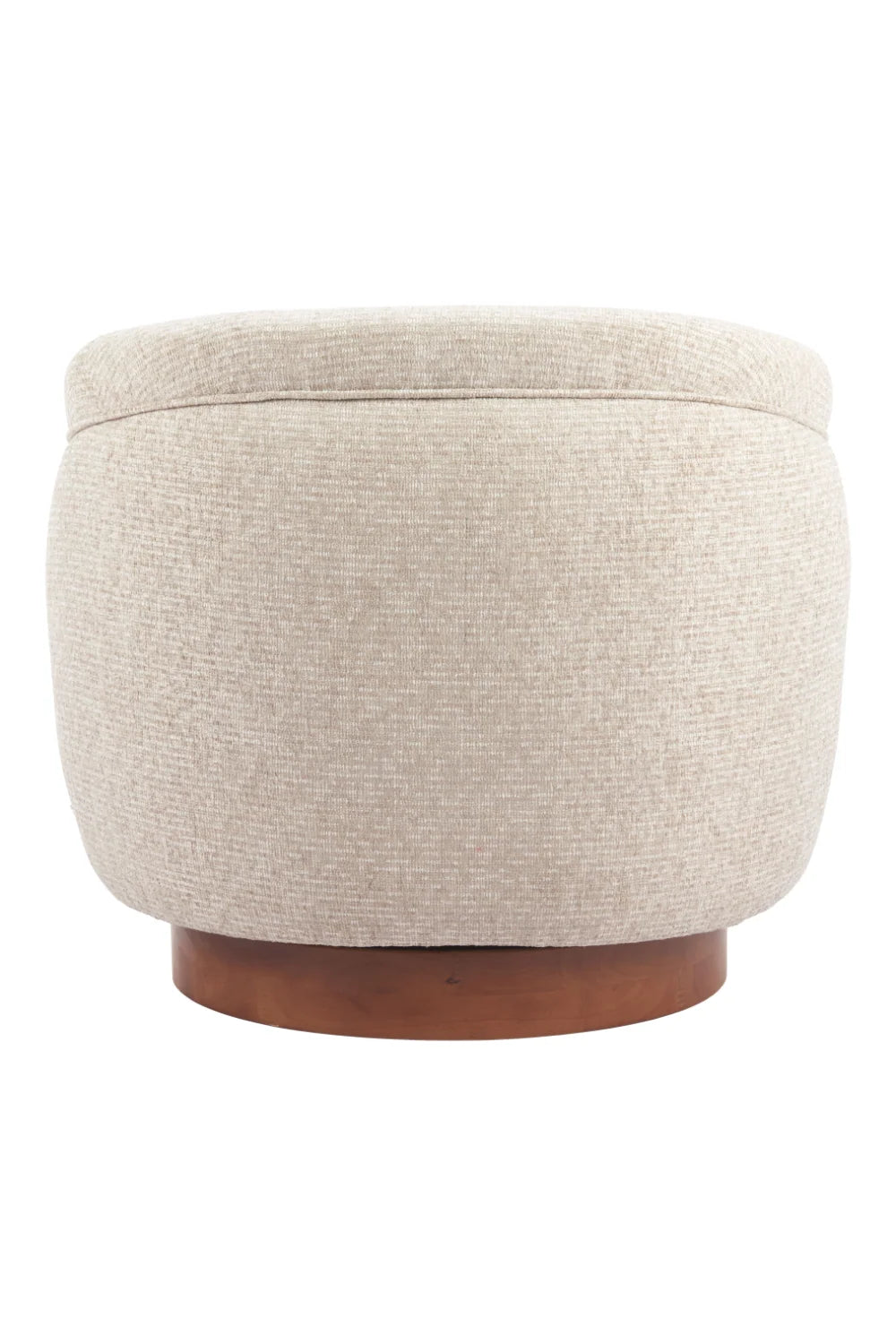 Luxury Beige Fabric Swivel Lounge Chair European Style for Villa