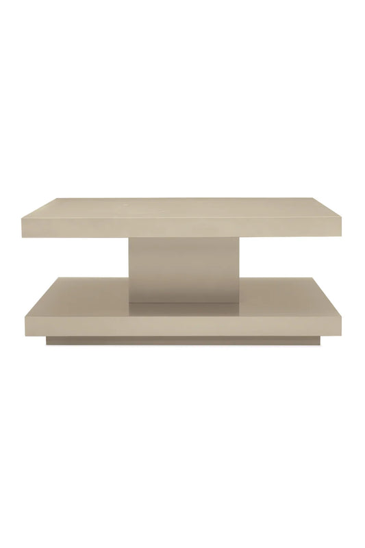 Luxury Beige Geometrical Coffee Table Modern Italian Style for Villa