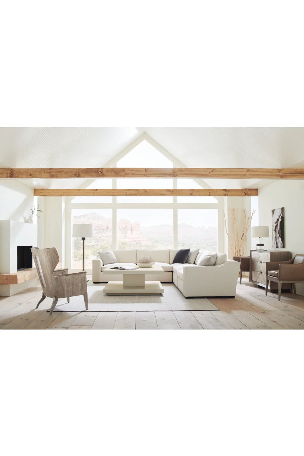 Luxury Beige Geometrical Coffee Table Modern Italian Style for Villa