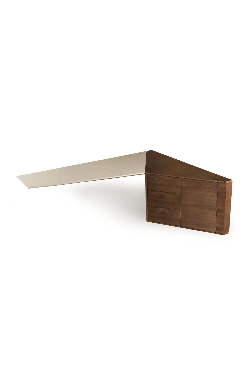 Luxury Beige Leather Modern Desk European Style for Villa