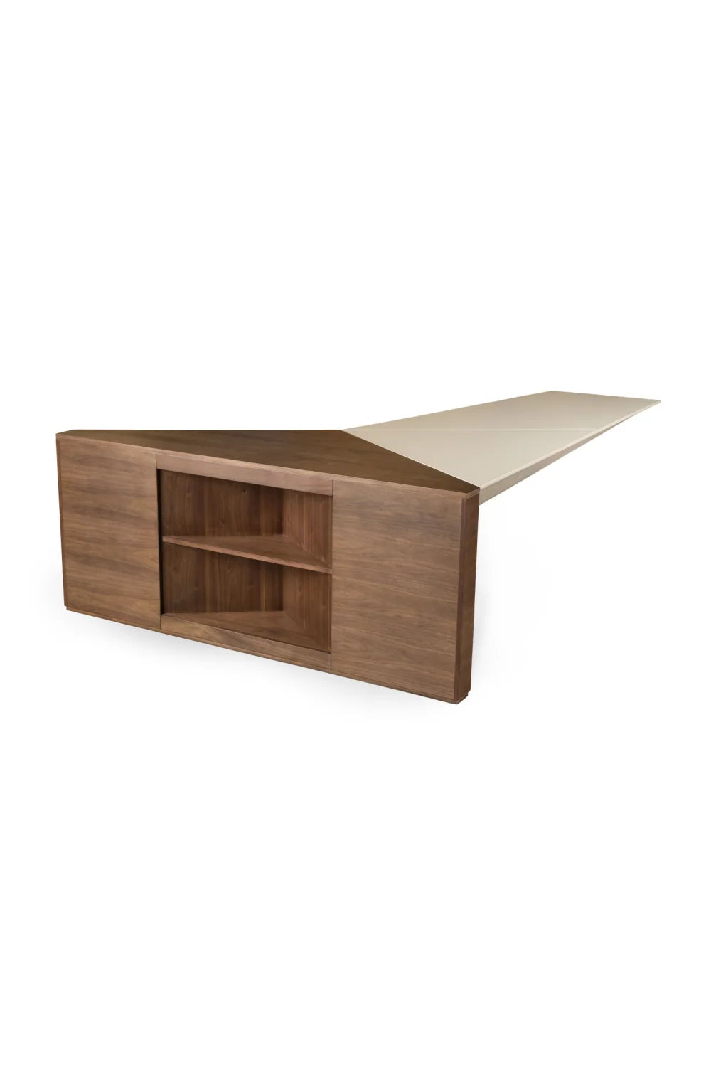 Luxury Beige Leather Modern Desk European Style for Villa