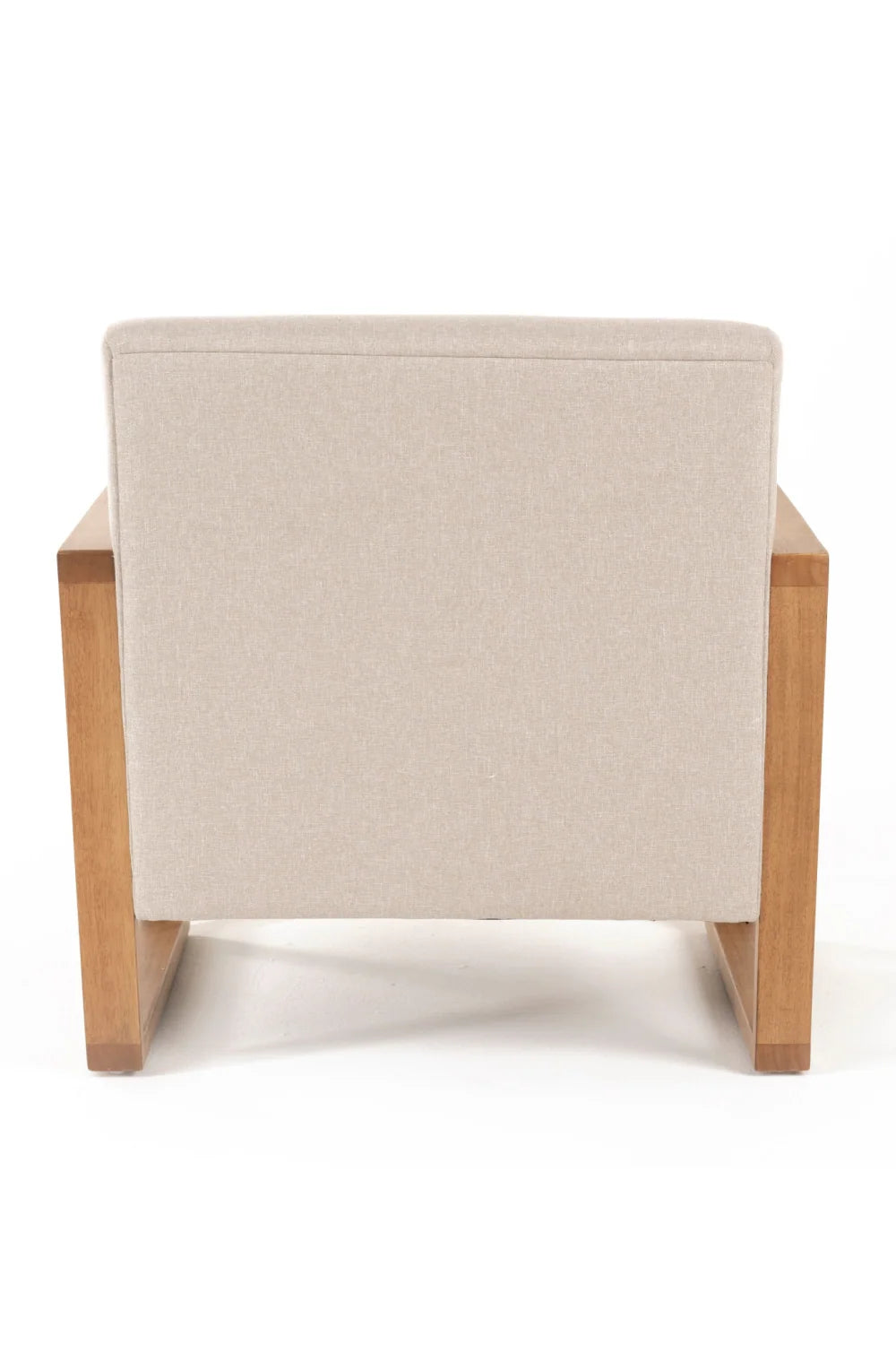 Luxury Beige Linen Accent Chair Modern European Style for Villa