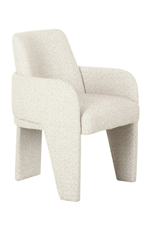 Luxury Beige Linen Modern Dining Chair European Style for Villa