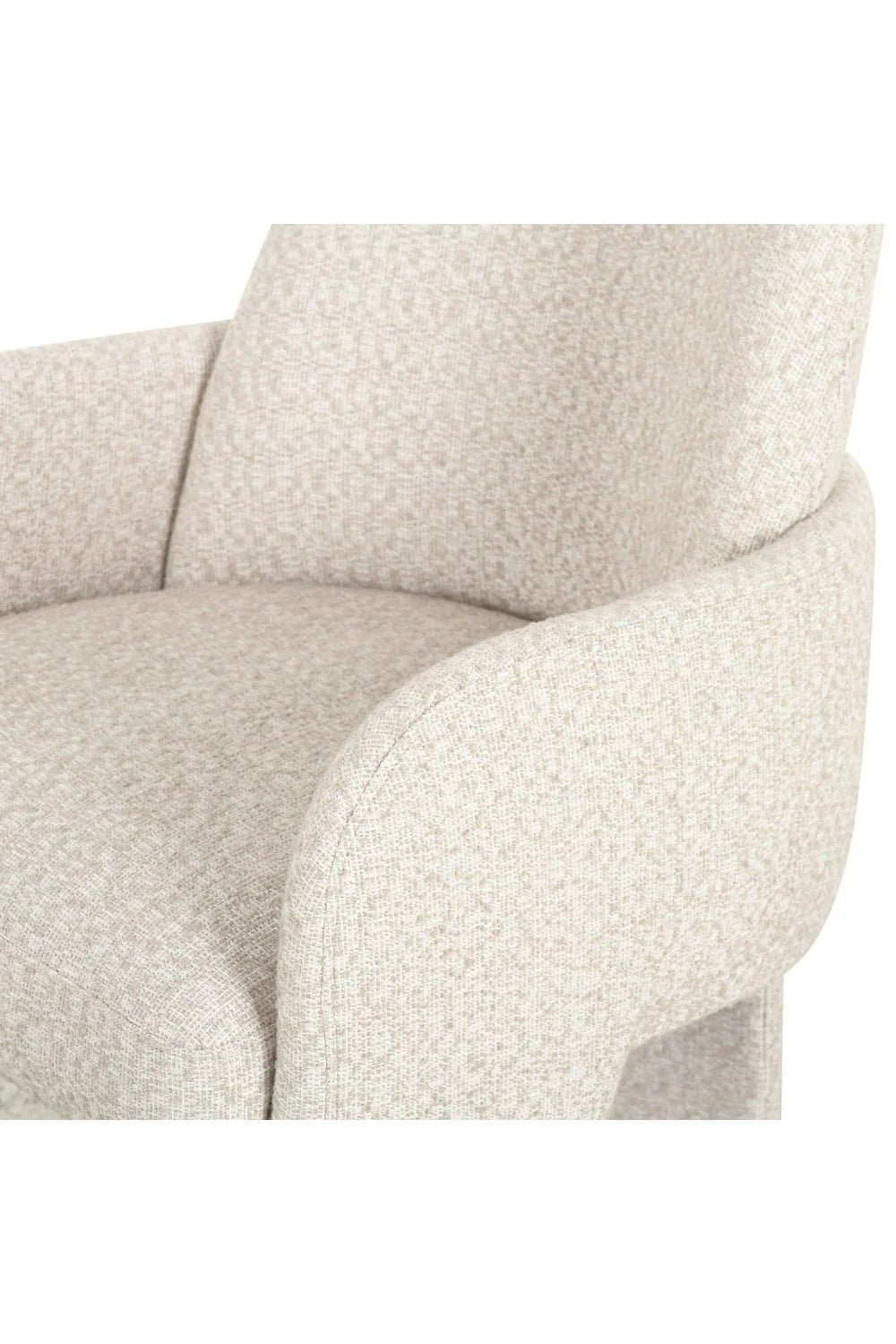 Luxury Beige Linen Modern Dining Chair European Style for Villa
