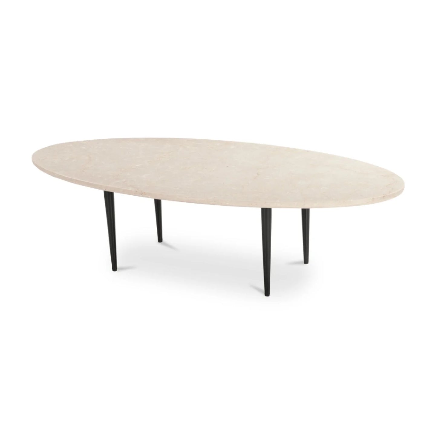Luxury Beige Marble Coffee Table Modern Italian Style for Villa