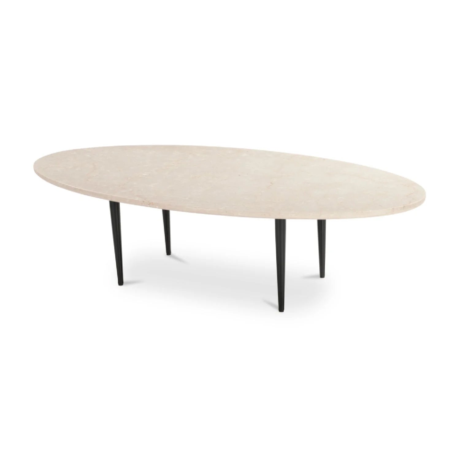 Luxury Beige Marble Coffee Table Modern Italian Style for Villa