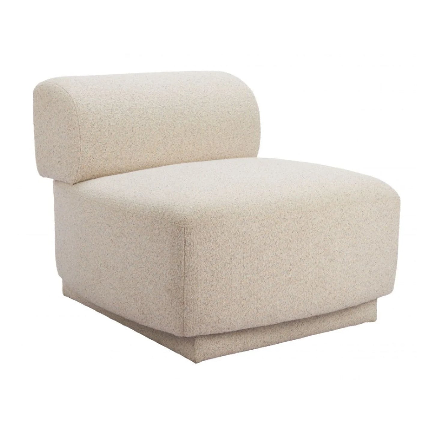 Luxury Beige Minimalist Accent Chair Modern Italian Style for Villa