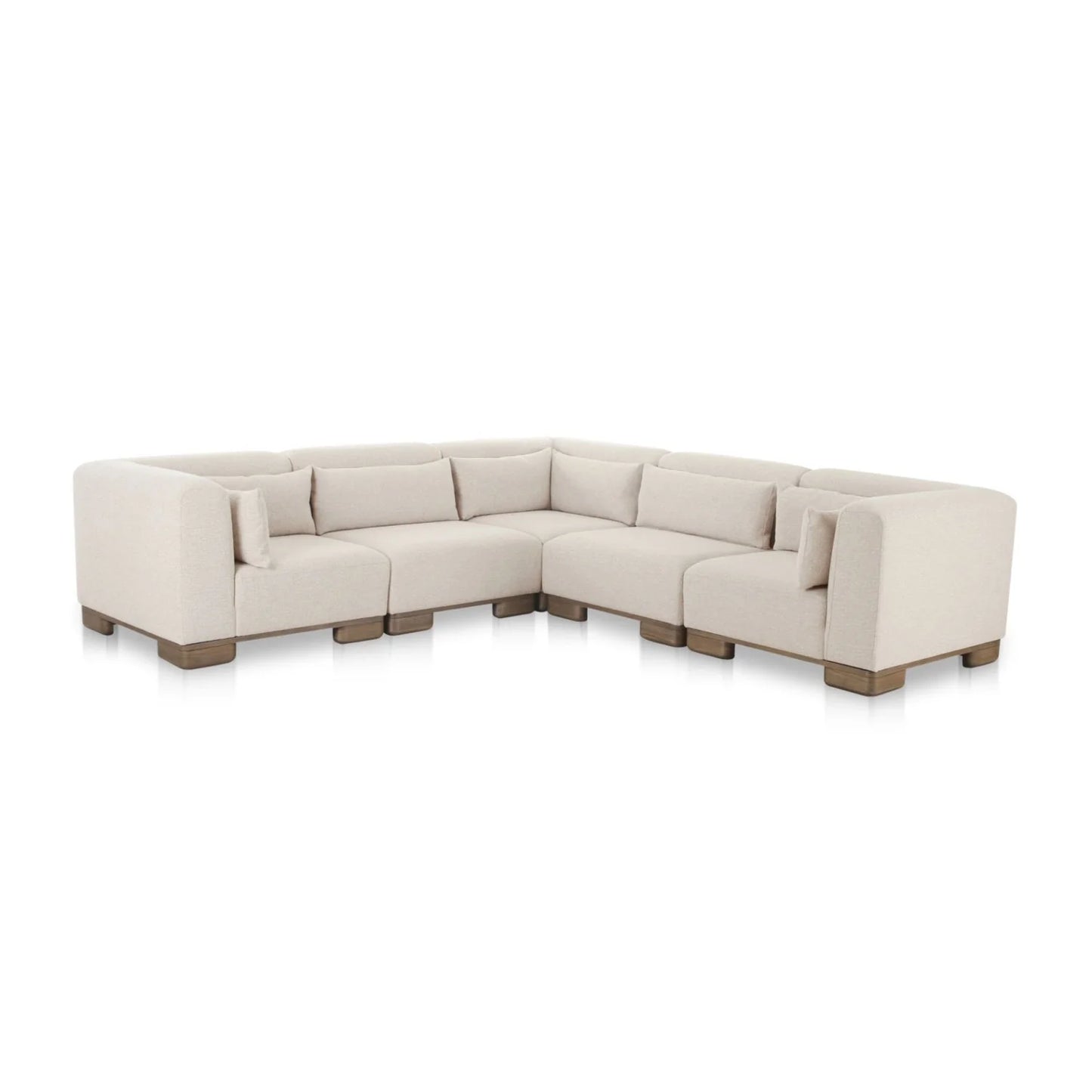 Luxury Beige Modular Sectional Sofa Modern Italian Style for Villa