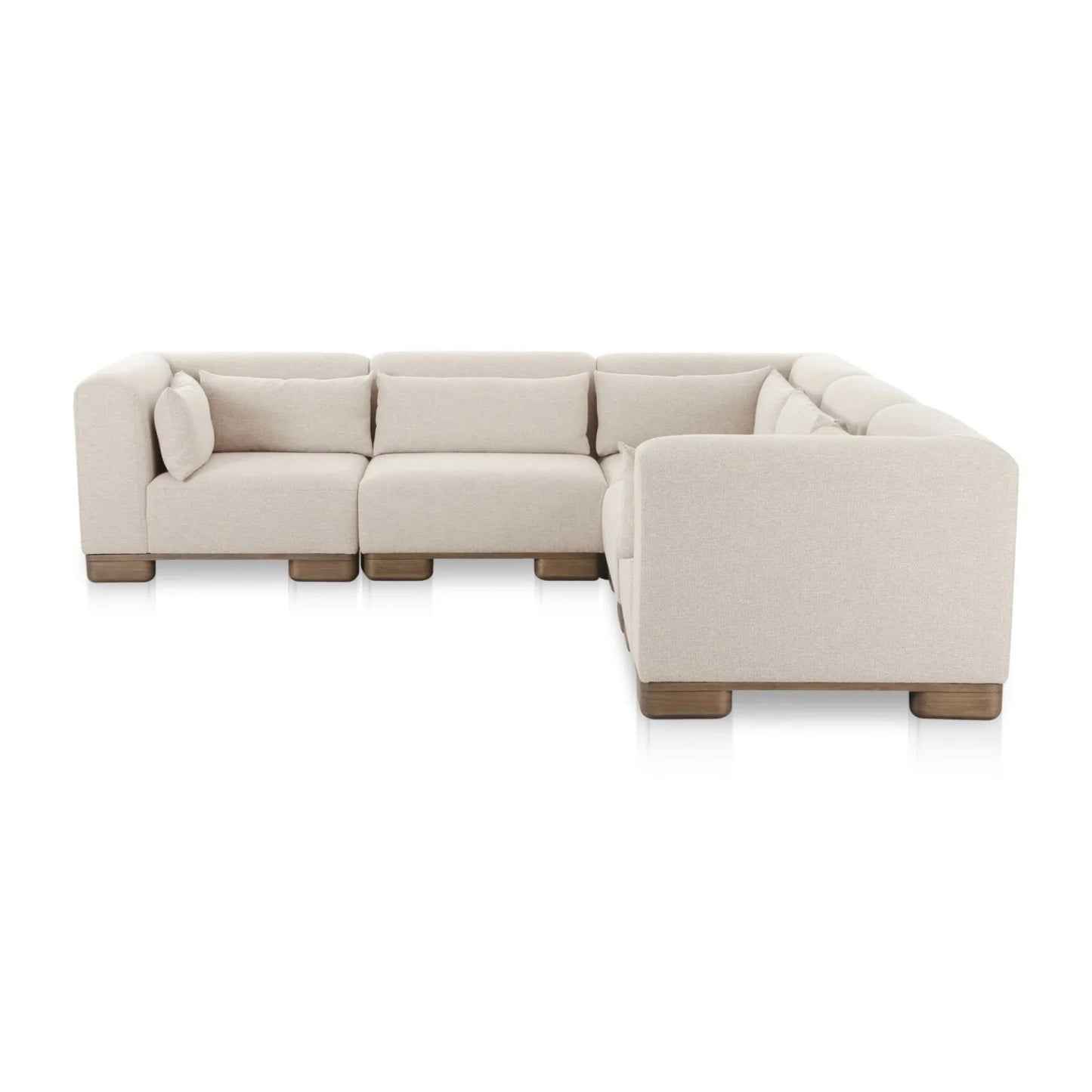 Luxury Beige Modular Sectional Sofa Modern Italian Style for Villa