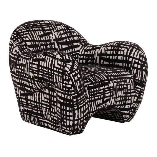 Luxury Beige Patterned Accent Chair Modern Italian Style for Villa