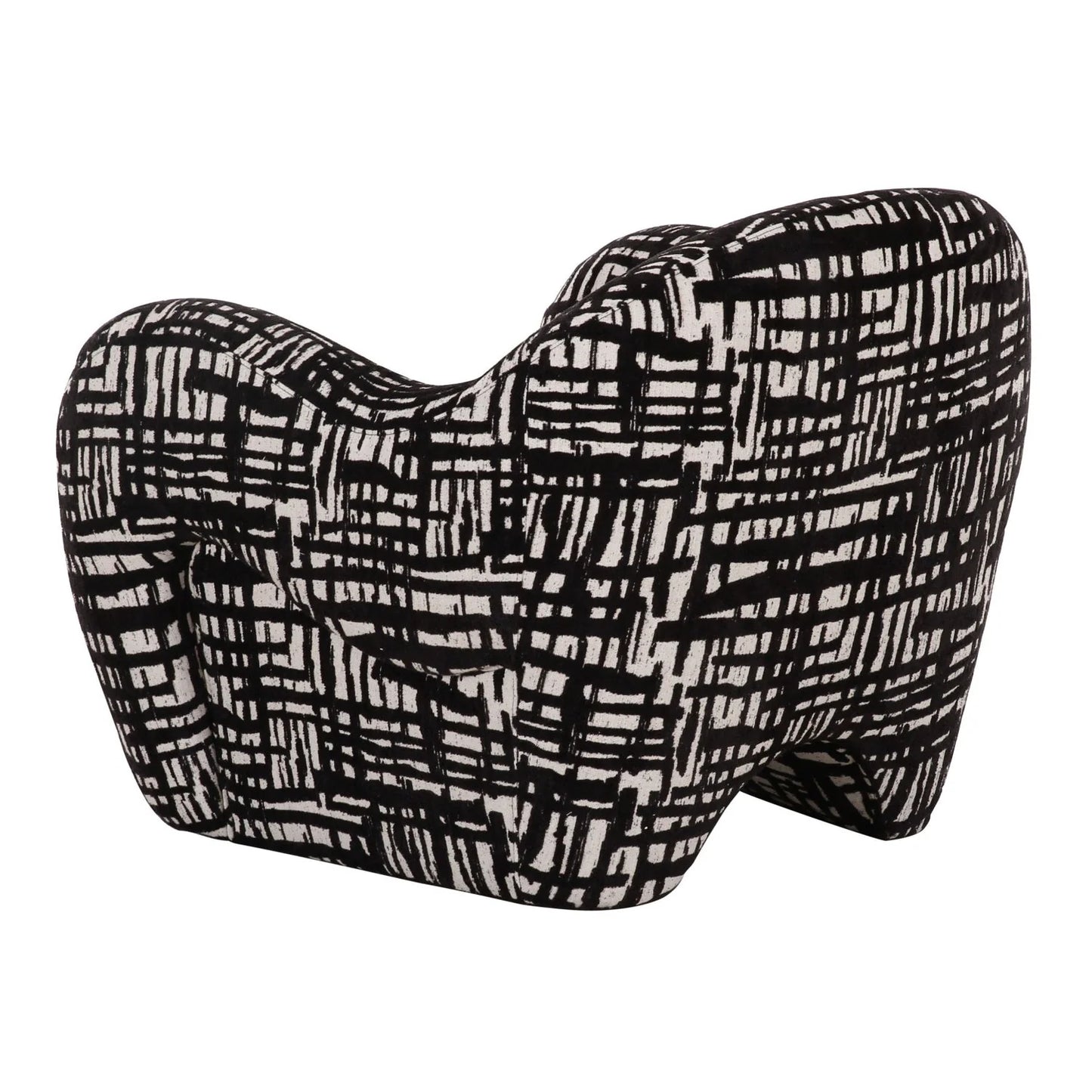 Luxury Beige Patterned Accent Chair Modern Italian Style for Villa