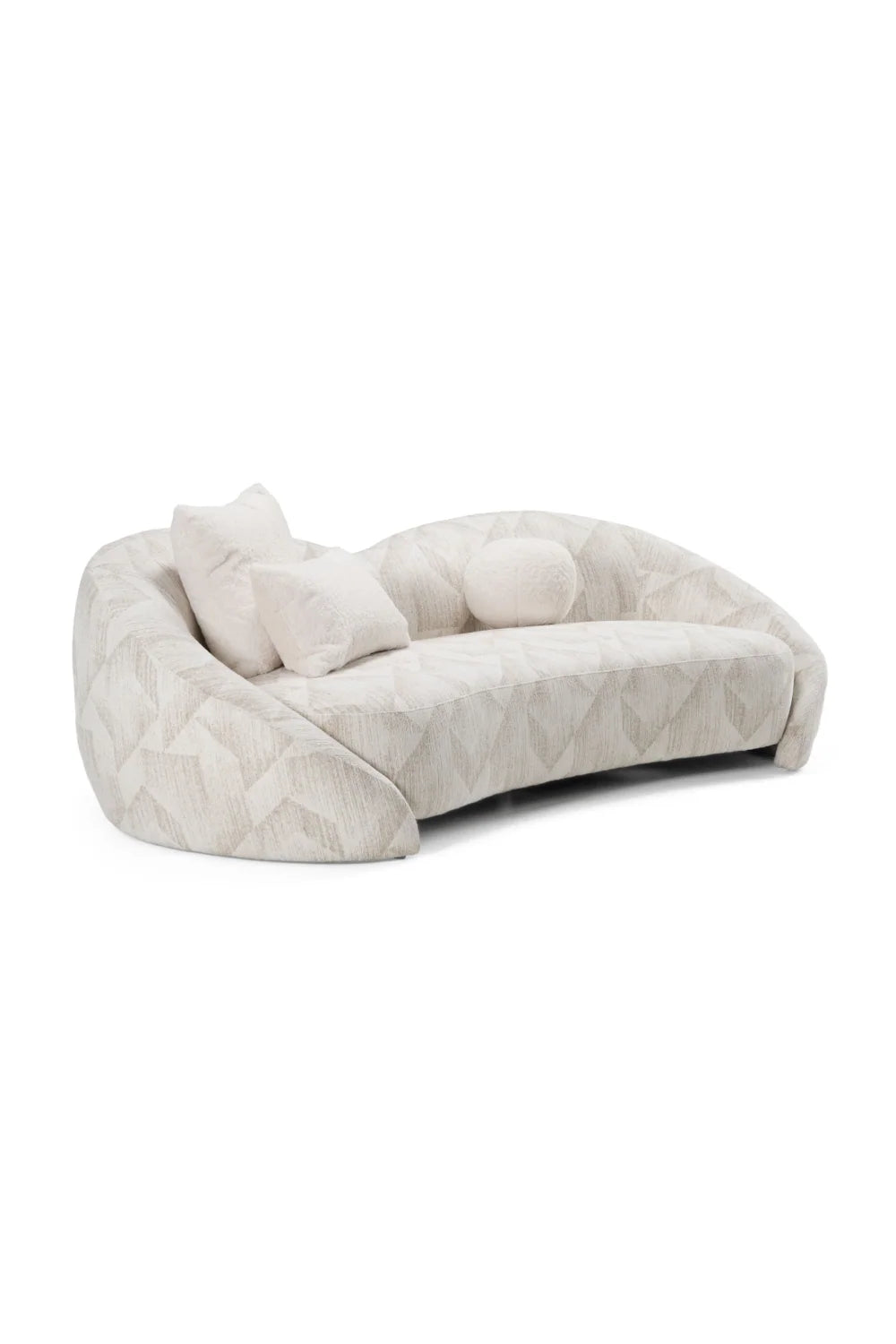 Luxury Beige Patterned Fabric Sofa Modern Italian Style for Villa