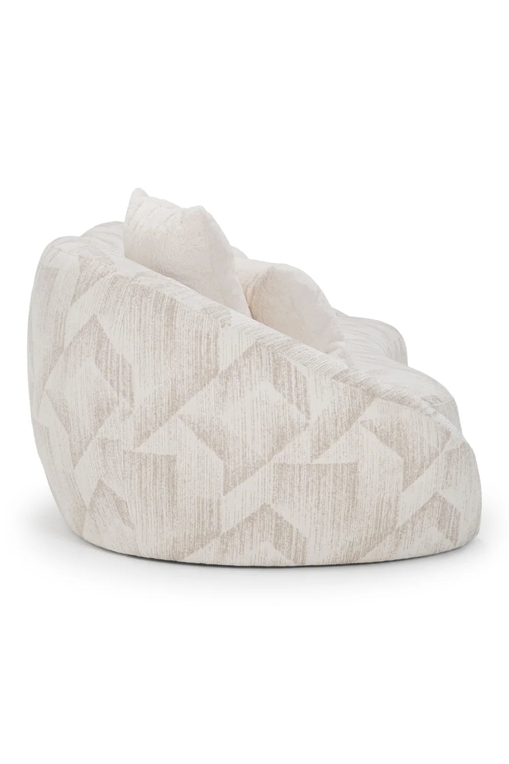 Luxury Beige Patterned Fabric Sofa Modern Italian Style for Villa