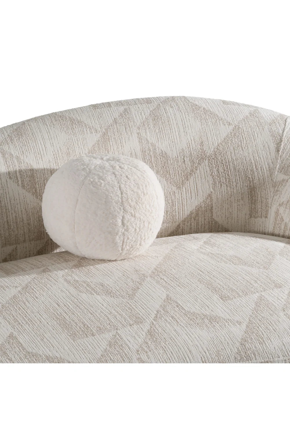 Luxury Beige Patterned Fabric Sofa Modern Italian Style for Villa