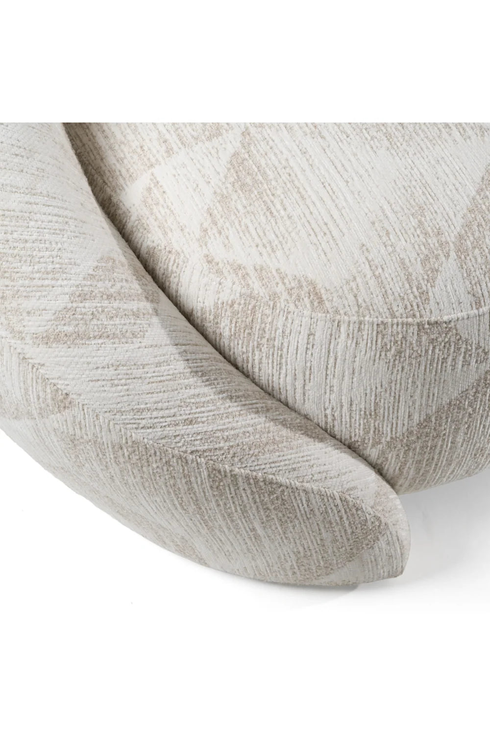 Luxury Beige Patterned Fabric Sofa Modern Italian Style for Villa