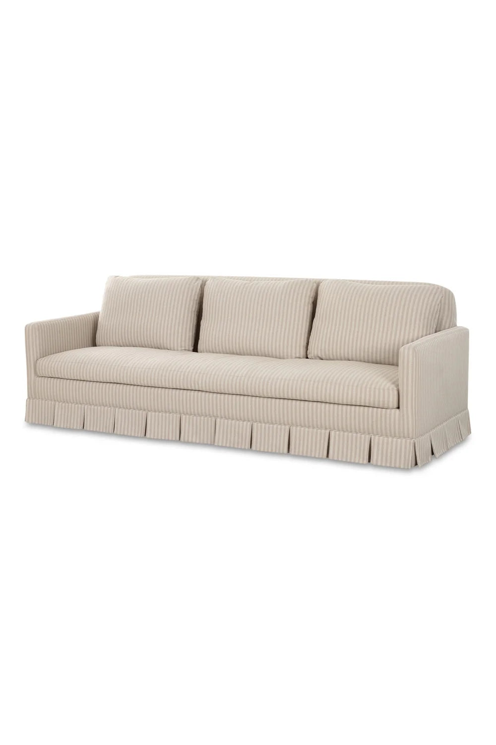 Luxury Beige Pleated Fabric Sofa Modern Italian Style for Villa