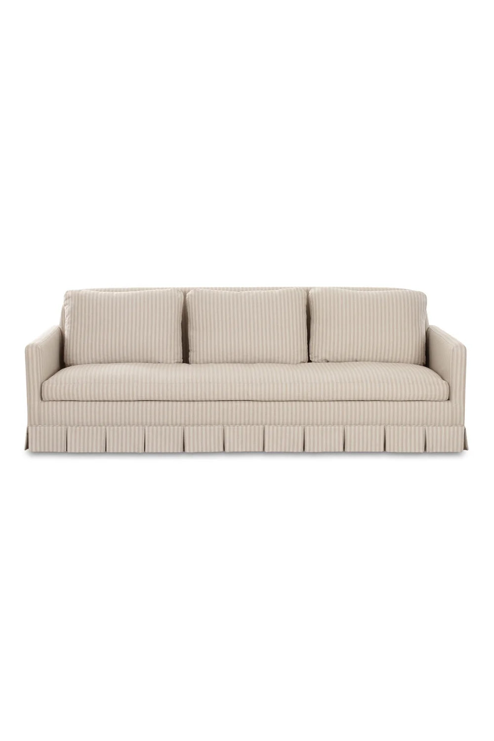 Luxury Beige Pleated Fabric Sofa Modern Italian Style for Villa