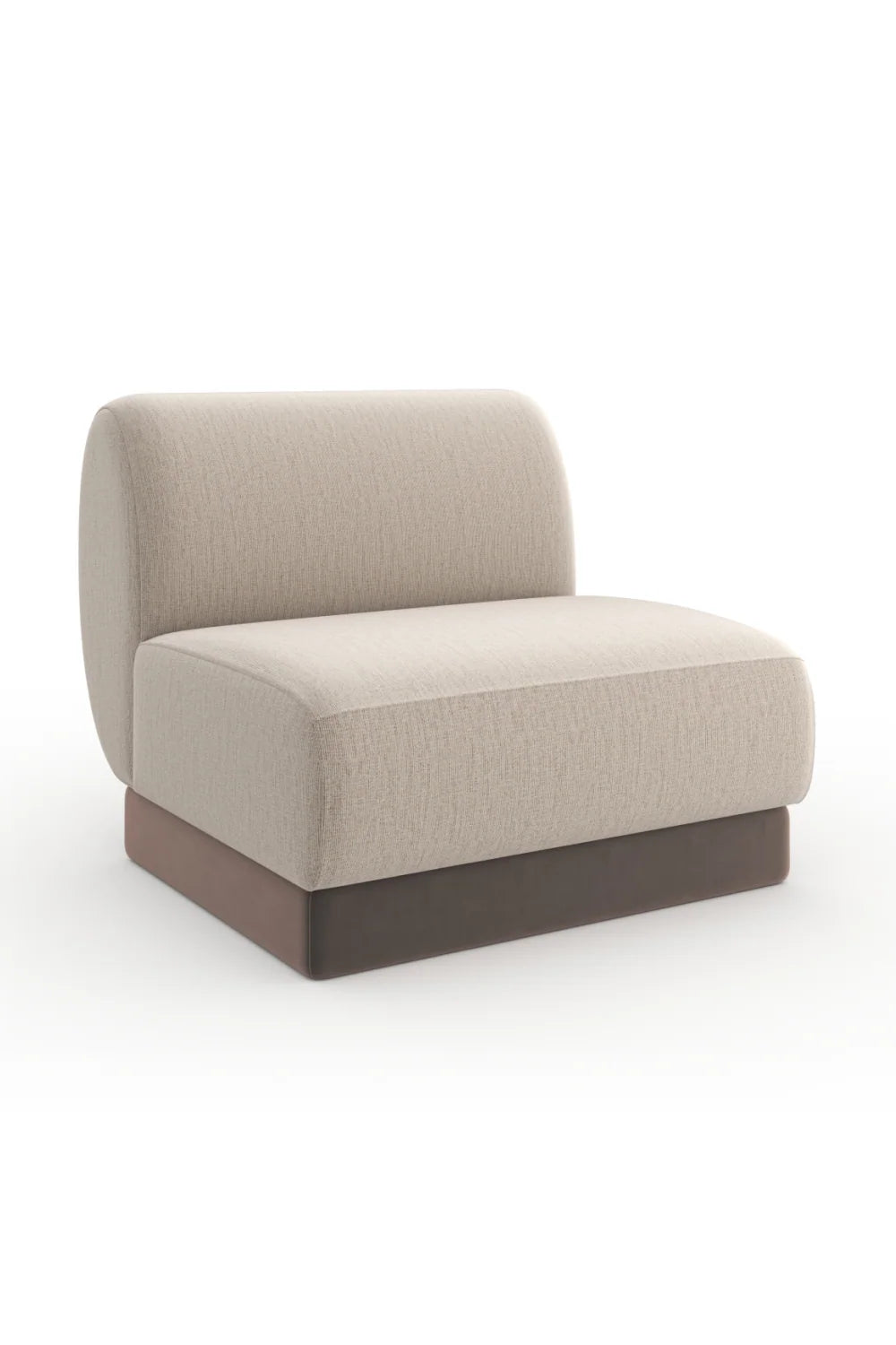 Luxury Beige Ribbed Linen Lounge Chair European Style for Villa